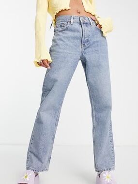 Topshop Women’s Dad Jeans in Bleach